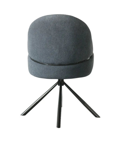 Modern Revolving Upholstered Chair with Iron Base – Beige FURNIZA