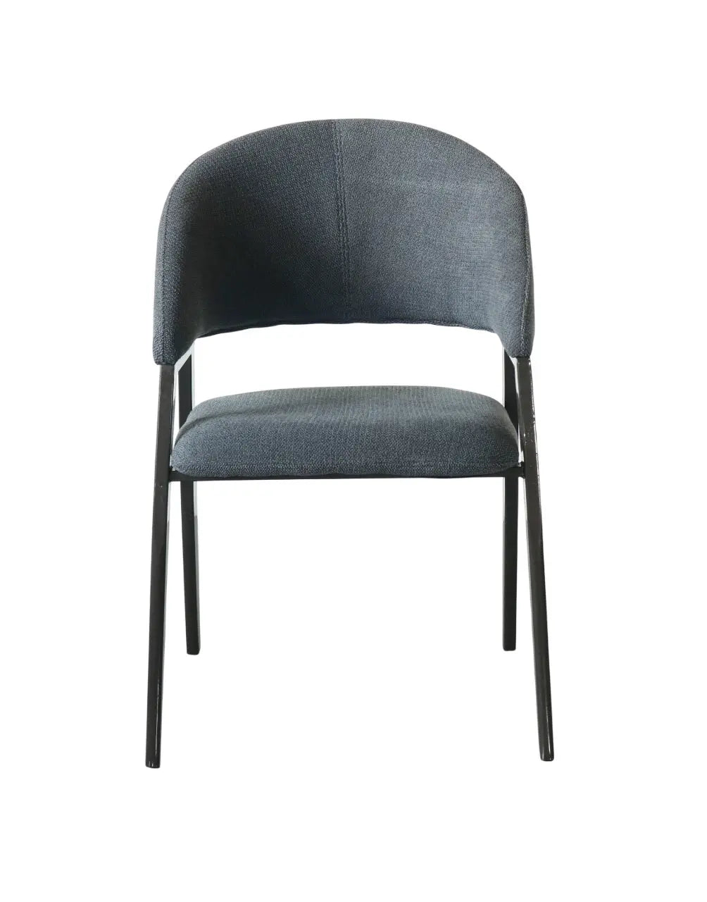 Modern Upholstered Chair with Iron Base – Dark Grey FURNIZA