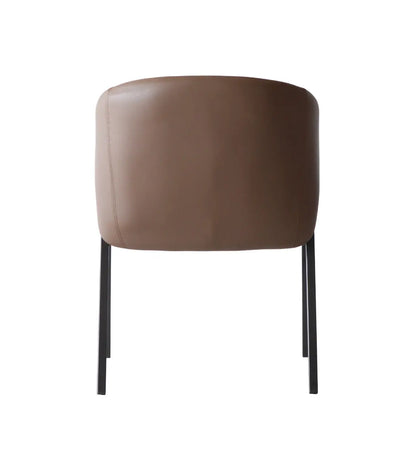 Modern Upholstered Chair with Iron Base – Brown FURNIZA