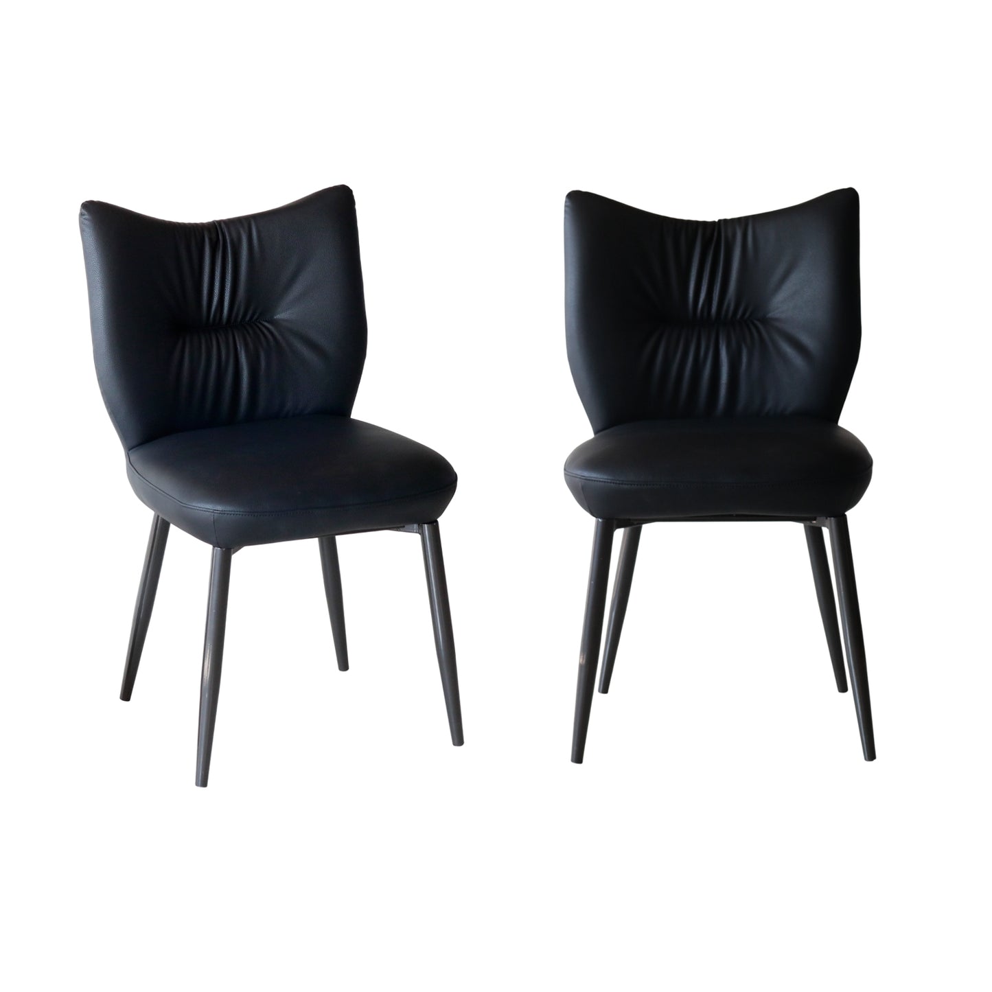 Modern Black Dining Chair – Iron Frame Upholstered Chair (Set of 2 & 4) FURNIZA