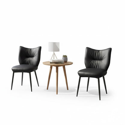 Modern Black Dining Chair – Iron Frame Upholstered Chair (Set of 2 & 4) FURNIZA