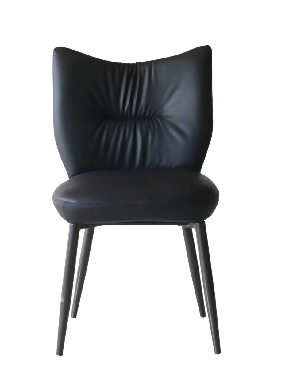 Modern Black Dining Chair – Iron Frame Upholstered Chair FURNIZA