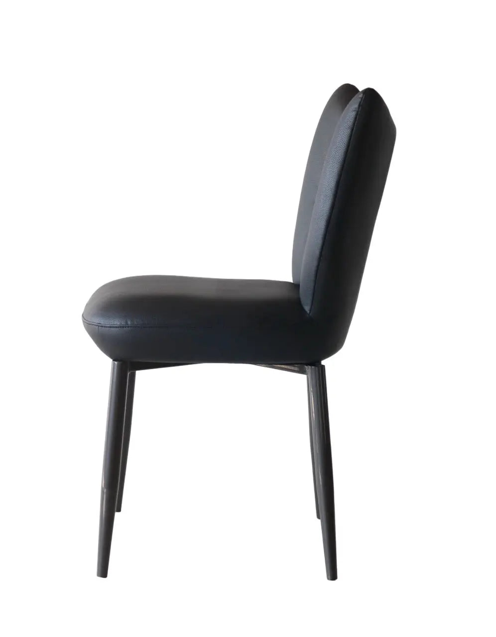 Modern Black Dining Chair – Iron Frame Upholstered Chair FURNIZA
