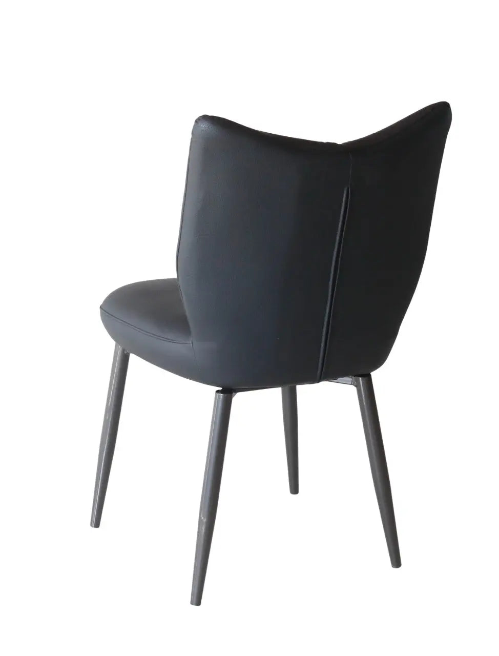Modern Black Dining Chair – Iron Frame Upholstered Chair FURNIZA