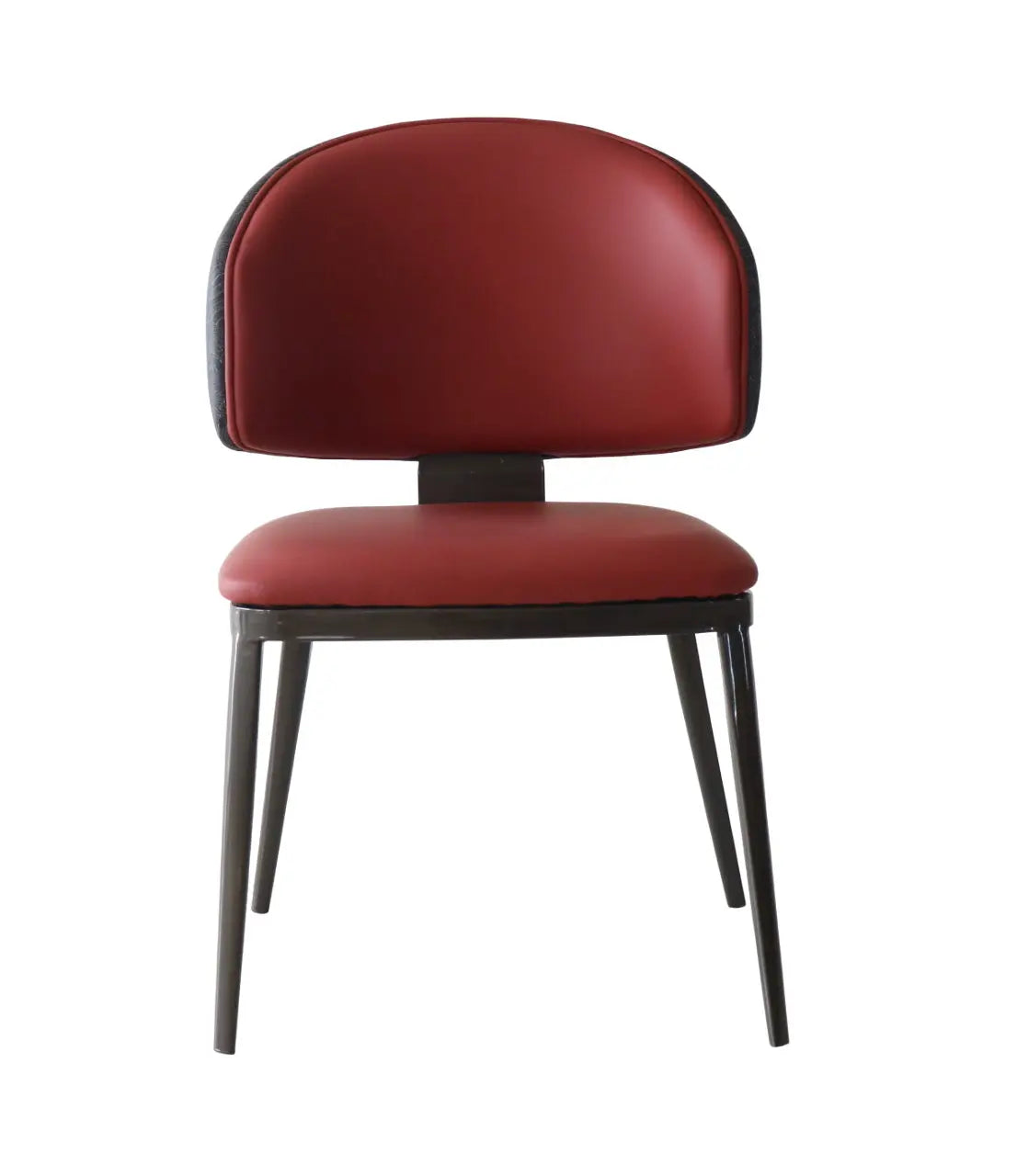 Mahroon Upholstered Dining Chair – Modern Iron Frame FURNIZA