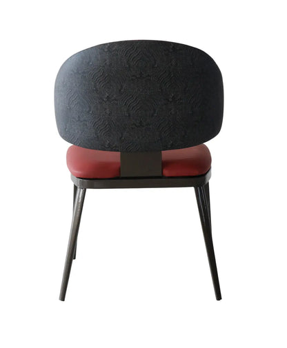 Mahroon Upholstered Dining Chair – Modern Iron Frame FURNIZA