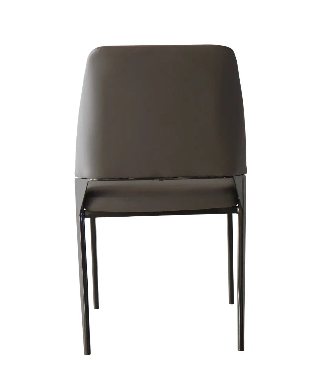 Dark Grey Upholstered Dining Chair – Sleek Iron Frame FURNIZA