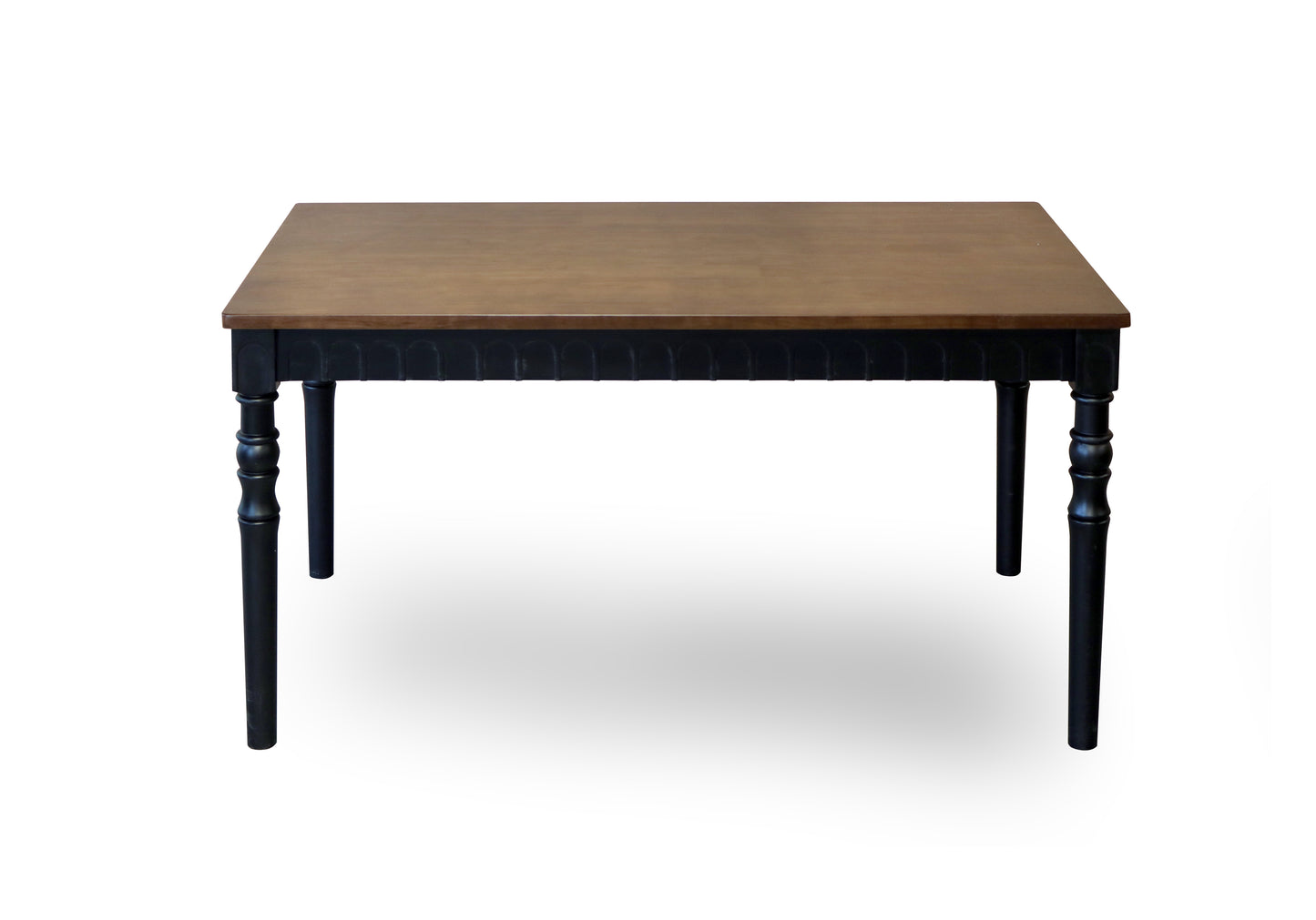 Solid Wood Dining Table with Turned Legs | Classic 4 Seater