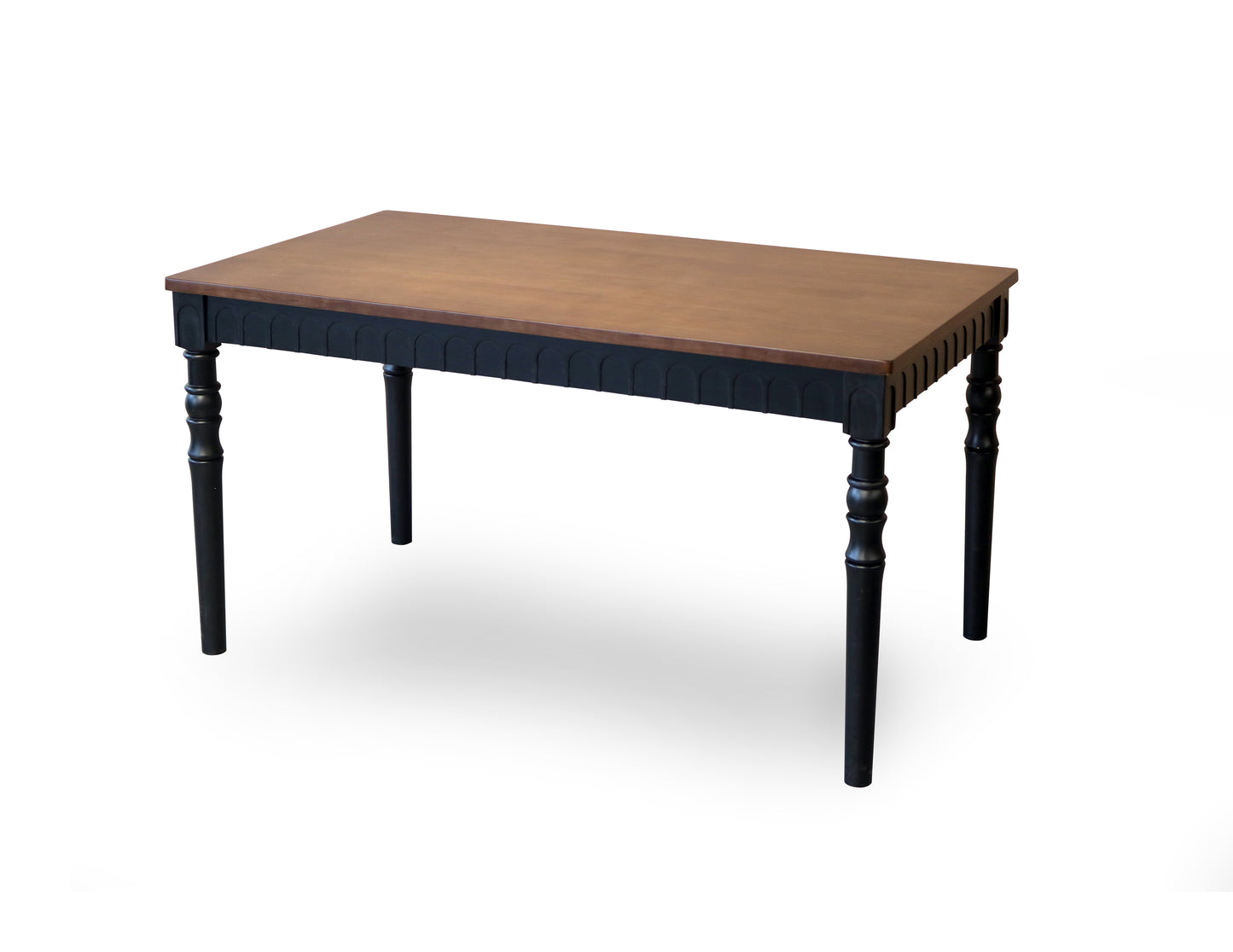 Solid Wood Dining Table with Turned Legs | Classic 4 Seater