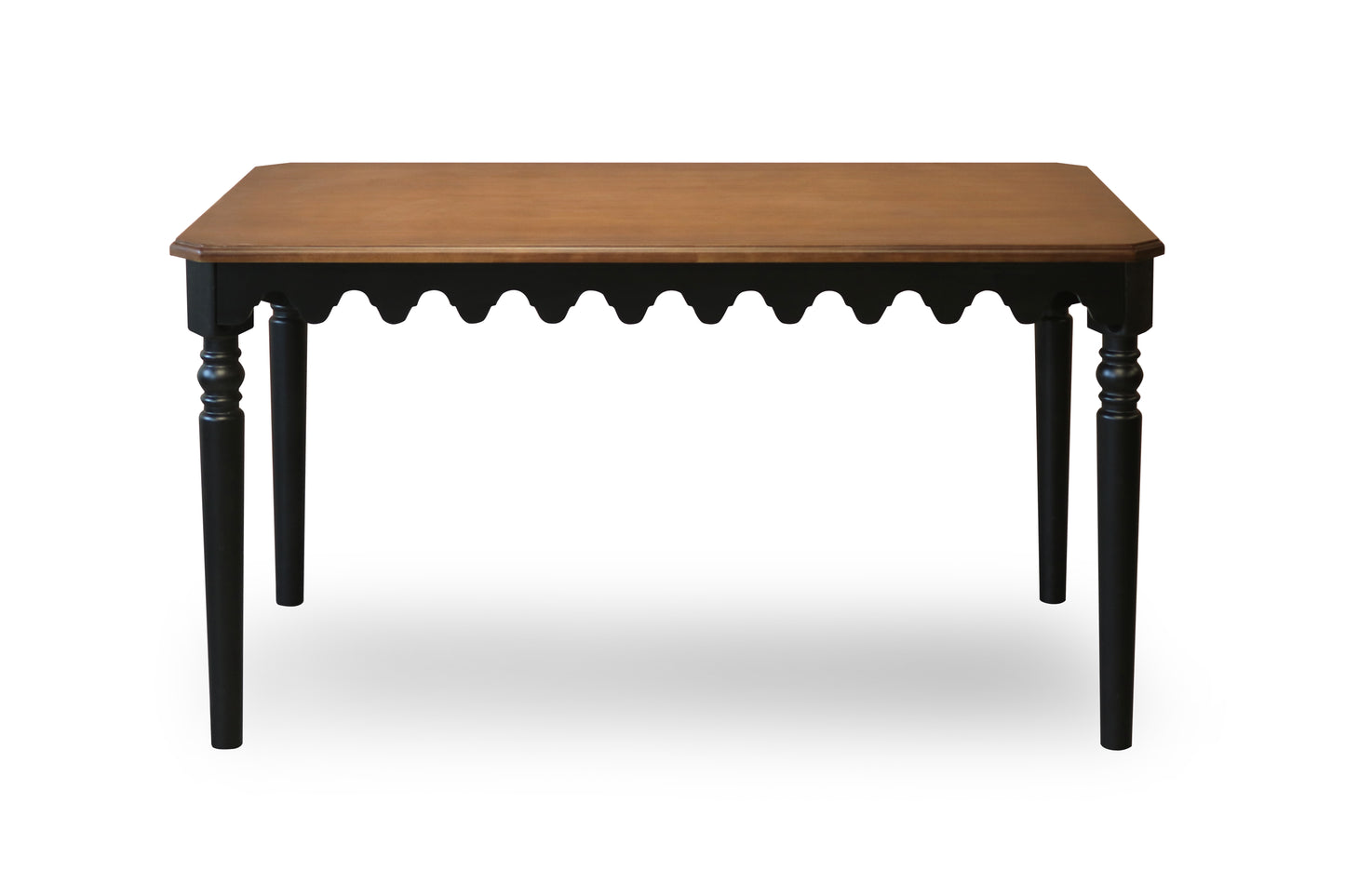 Modern Solid Wood Dining Table with Slim Legs | 4–6 Seater