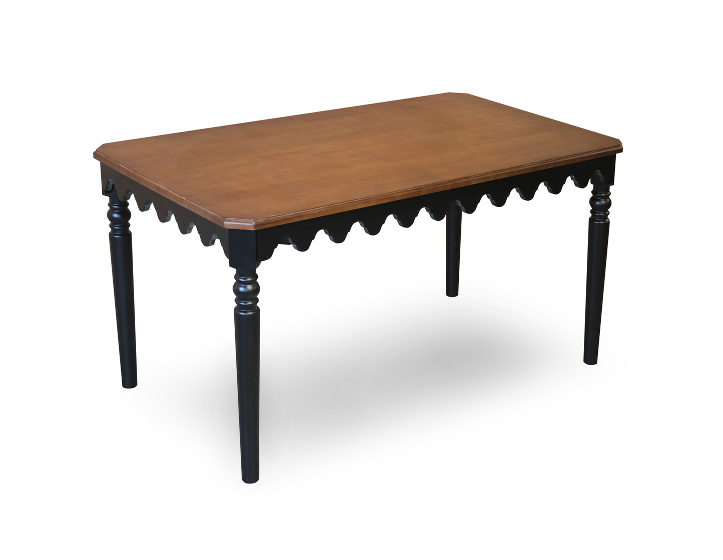 Modern Solid Wood Dining Table with Slim Legs | 4–6 Seater