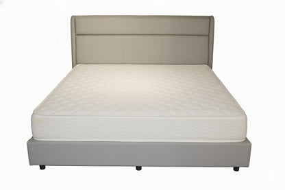 Modern Upholstered King Bed 180×200 cm – Premium Grey Headboard