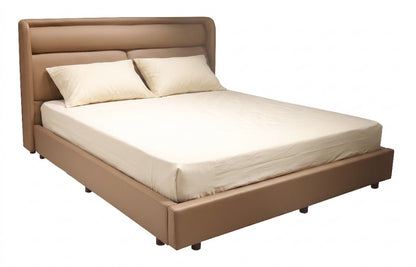 King Size Upholstered Bed with Padded Headboard – Modern Luxury Bed Frame