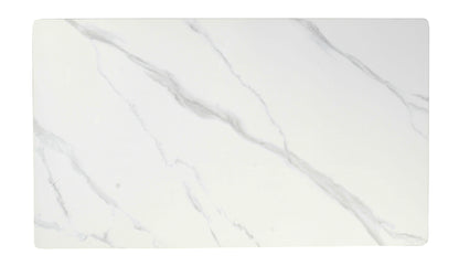Modern Marble Finish Console Table with Metal X-Leg Base