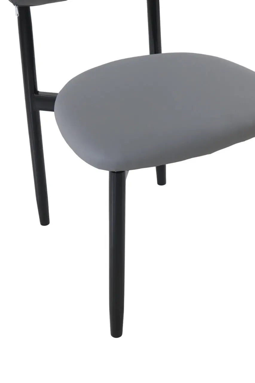 Modern Rectangular 4 Seater Dining Table Set with Cushioned Chairs FURNIZA