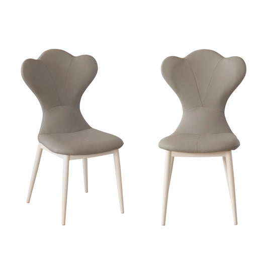 Grey Upholstered Dining Chair – Elegant Iron Frame Design (Set of 2 & 4) FURNIZA