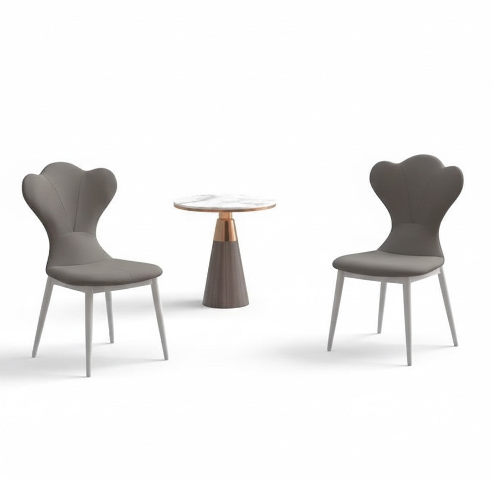 Grey Upholstered Dining Chair – Elegant Iron Frame Design (Set of 2 & 4) FURNIZA