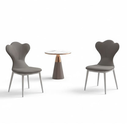 Grey Upholstered Dining Chair – Elegant Iron Frame Design (Set of 2 & 4) FURNIZA