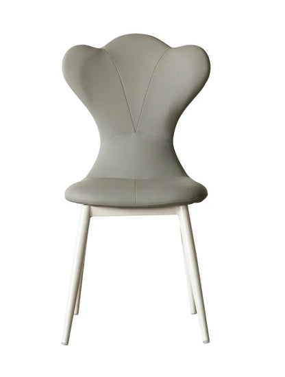 Grey Upholstered Dining Chair – Elegant Iron Frame Design FURNIZA