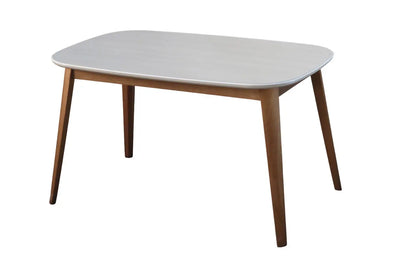 Modern Oval Wooden 4 Seater Dining Table Set with Cushioned Chairs FURNIZA