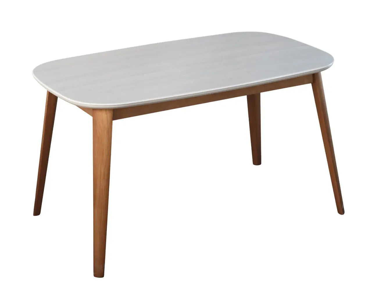 Modern Oval Wooden 4 Seater Dining Table Set with Cushioned Chairs FURNIZA