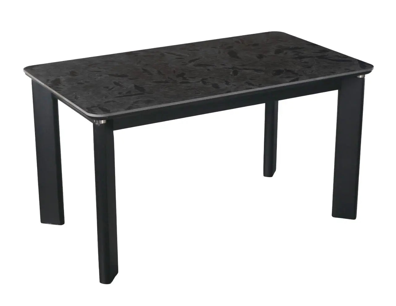 Modern Rectangular 4 Seater Dining Table Set with Cushioned Chairs FURNIZA