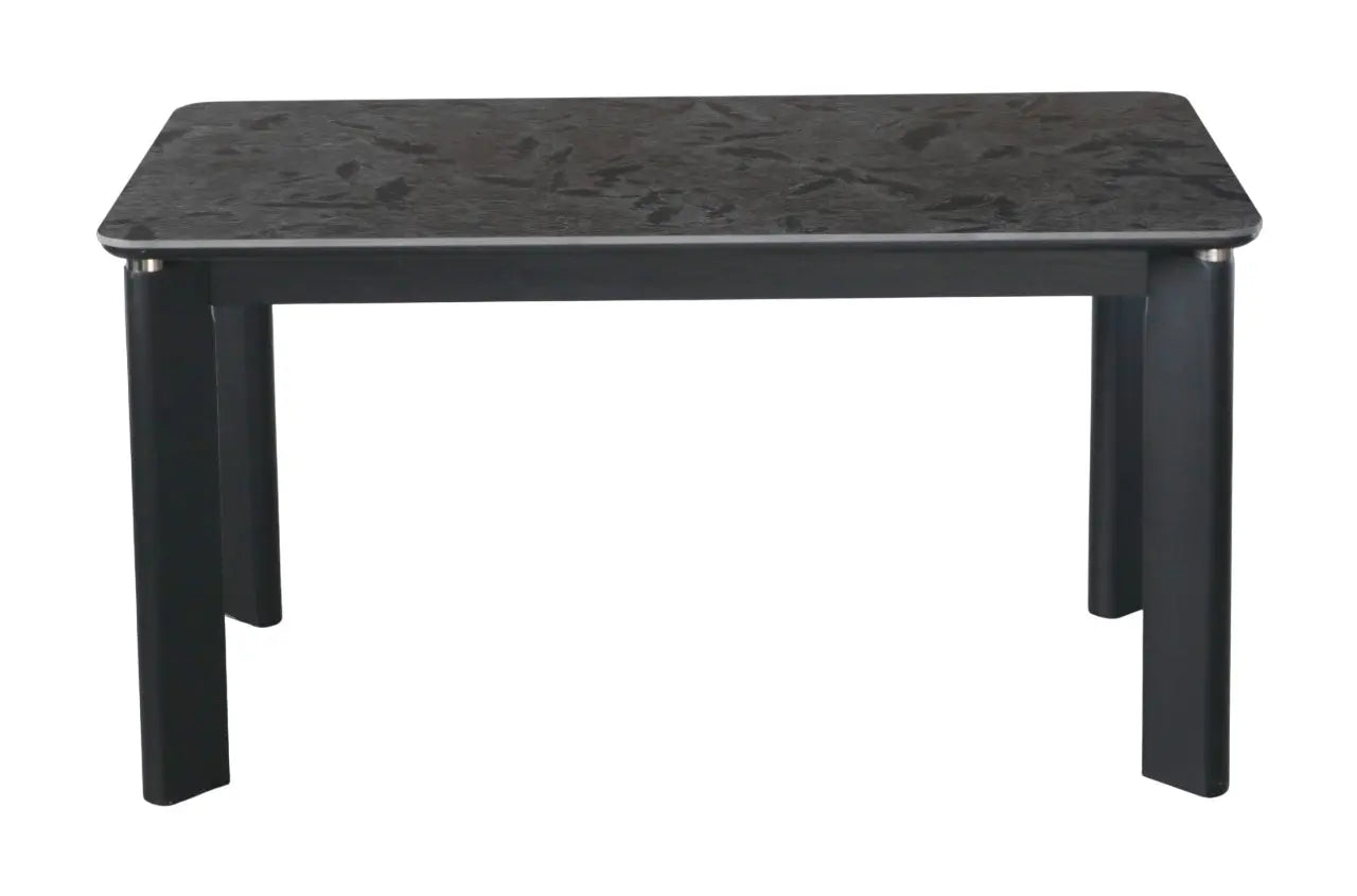 Modern Rectangular 4 Seater Dining Table Set with Cushioned Chairs FURNIZA