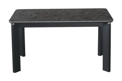 Modern Rectangular 4 Seater Dining Table Set with Cushioned Chairs FURNIZA