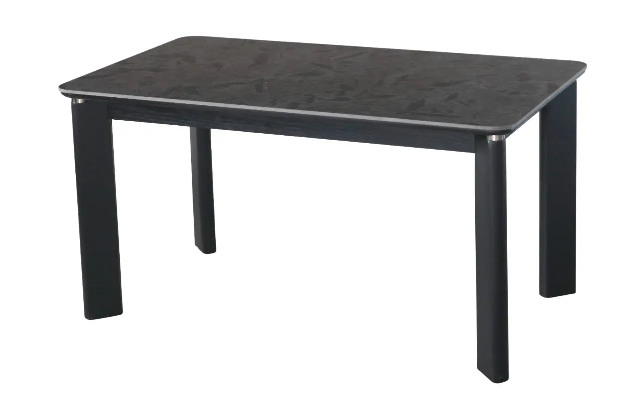 Modern Rectangular 4 Seater Dining Table Set with Cushioned Chairs FURNIZA