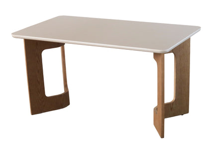 Modern Solid Wood Dining Table with White Top | Minimalist Design