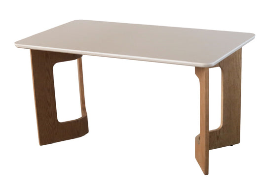 Modern Solid Wood Dining Table with White Top | Minimalist Design
