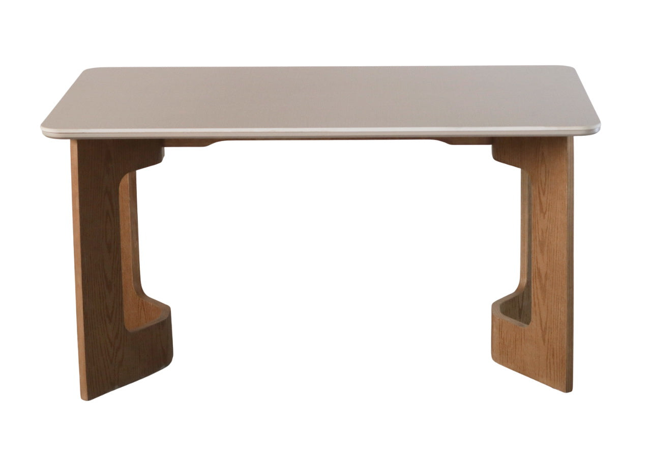 Modern Solid Wood Dining Table with White Top | Minimalist Design