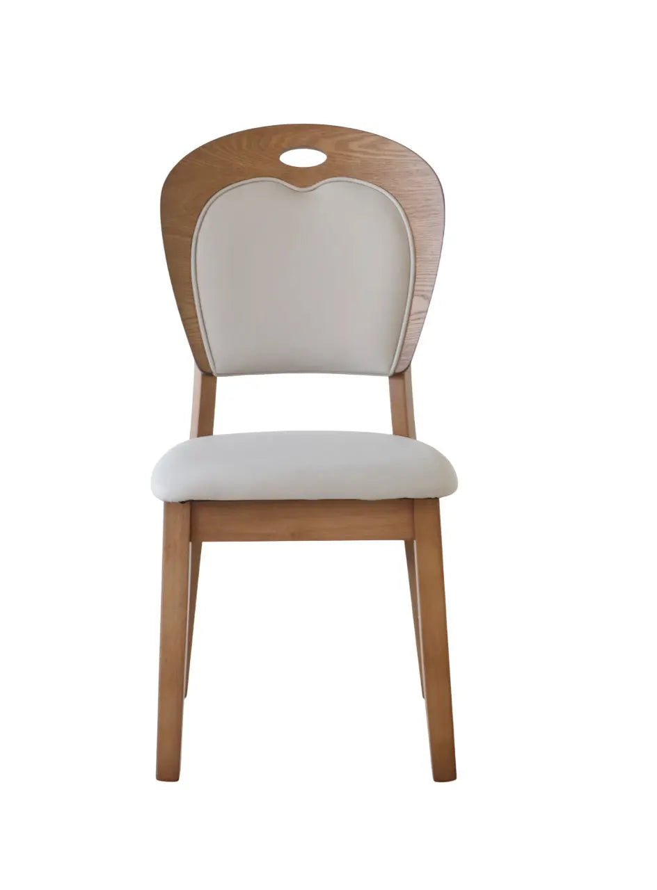 Contemporary Wooden 4 Seater Dining Table Set with Cushioned Chairs FURNIZA