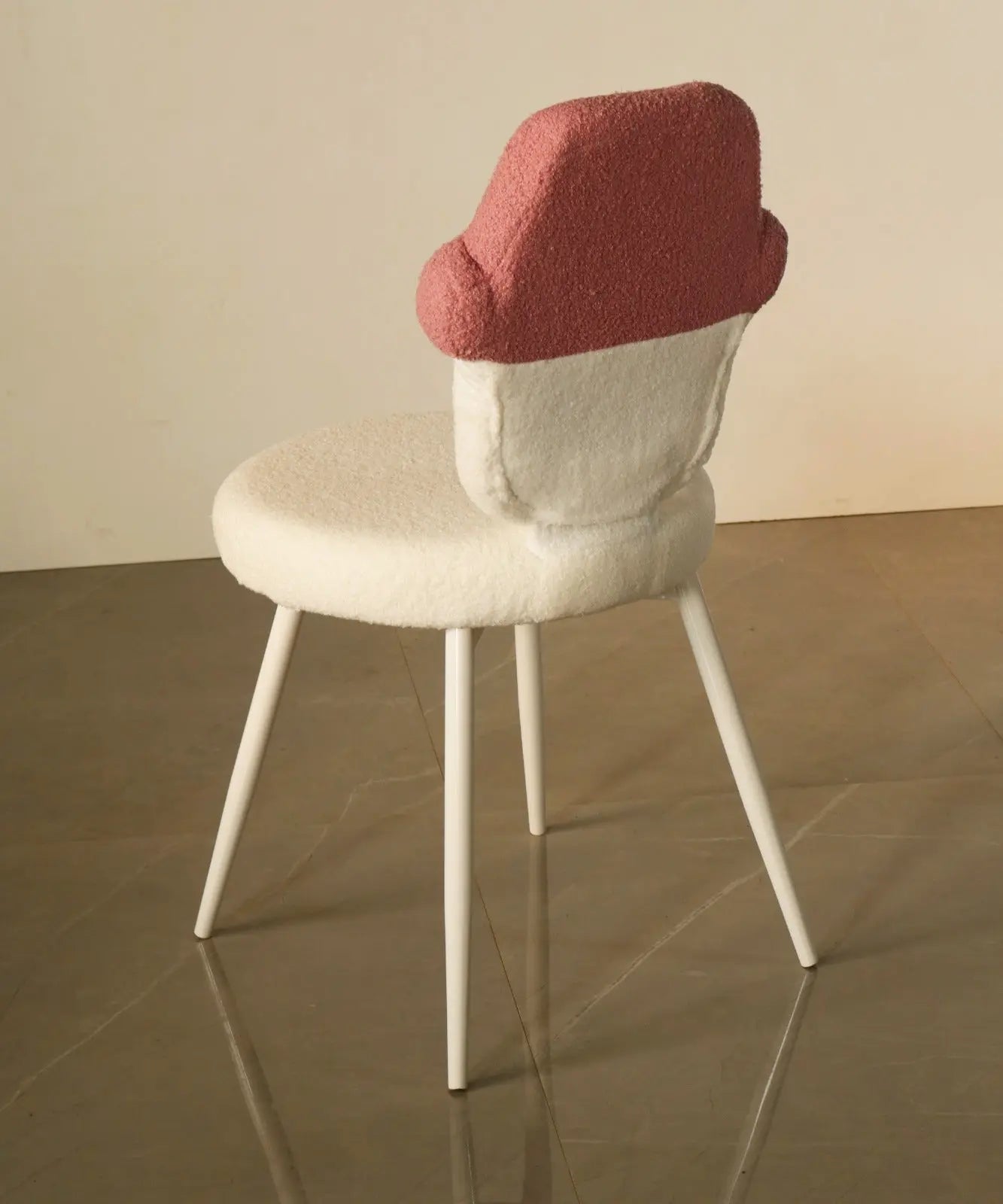 Kids Chair with Pink Cap Design & Soft White Cushion – Fun Character Edition FURNIZA