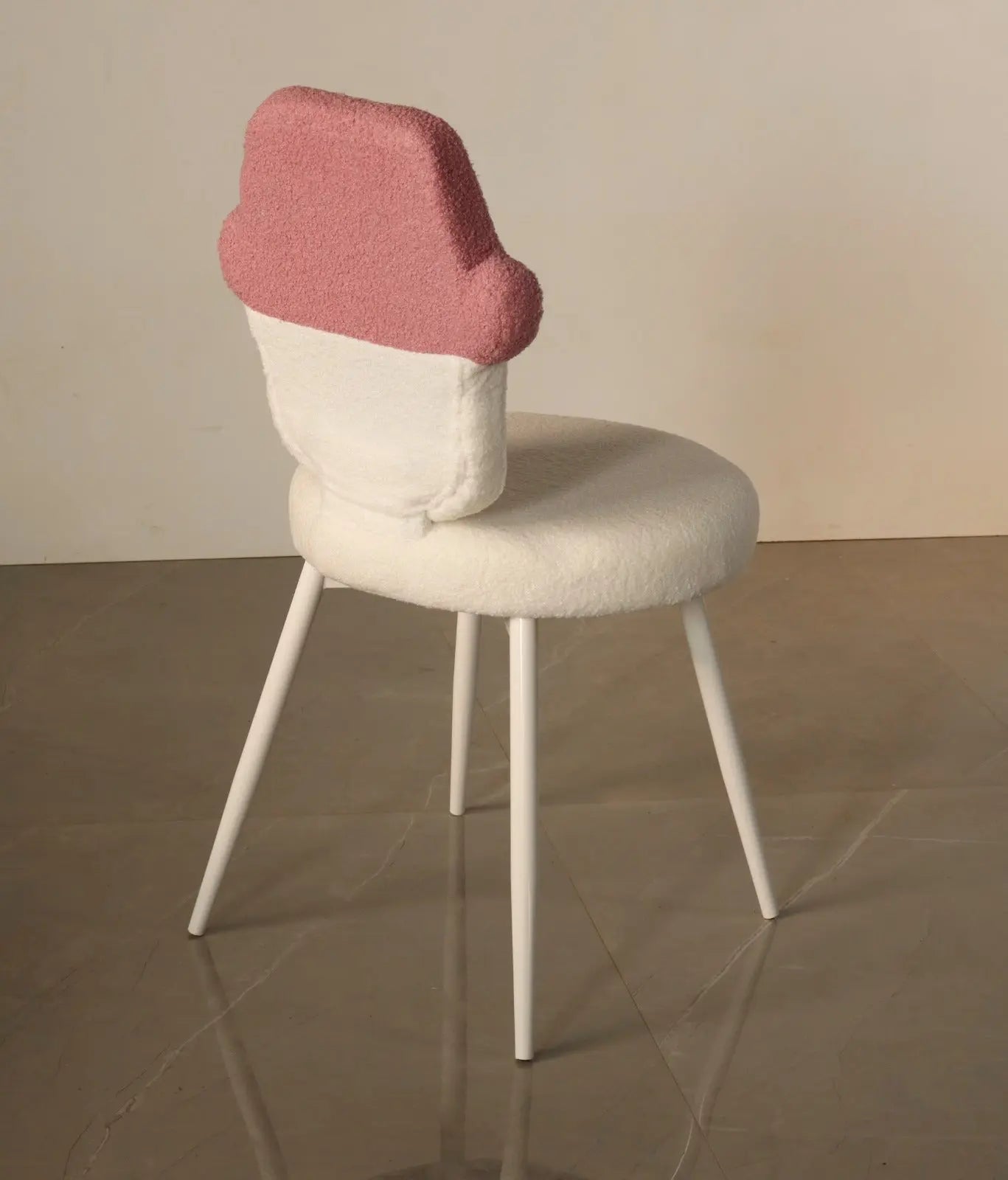 Kids Chair with Pink Cap Design & Soft White Cushion – Fun Character Edition FURNIZA