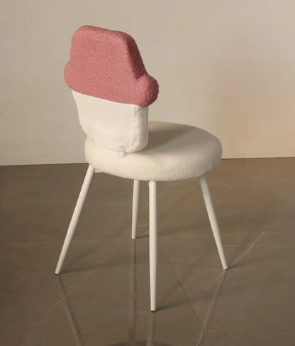 Kids Chair with Pink Cap Design & Soft White Cushion – Fun Character Edition FURNIZA