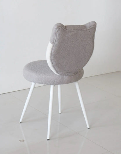 Kids Husky Chair with Grey & White Boucle Fabric – Cute Animal Design FURNIZA