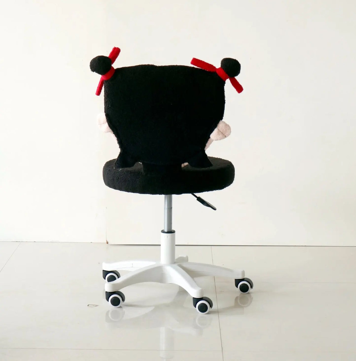Kids Study Chair with Black & Red Character Design – Swivel Base FURNIZA