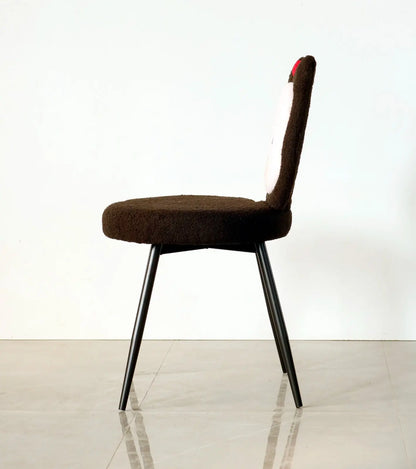 Kids Minnie Theme Chair – Black & White with Red Bow FURNIZA