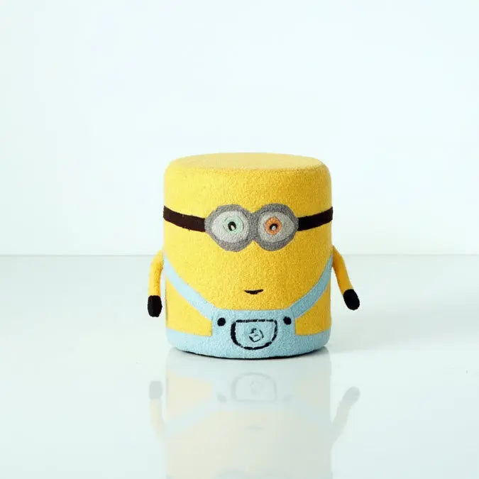 Minion Theme Kids Pouf – Yellow & Blue FURNIZA