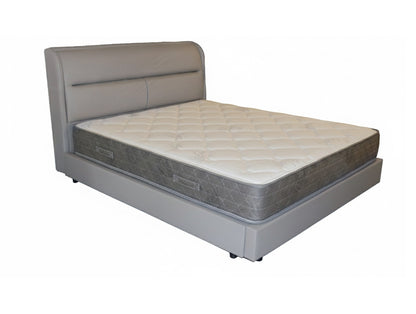 Modern Upholstered King Size Bed with Padded Headboard – Contemporary Bed Frame