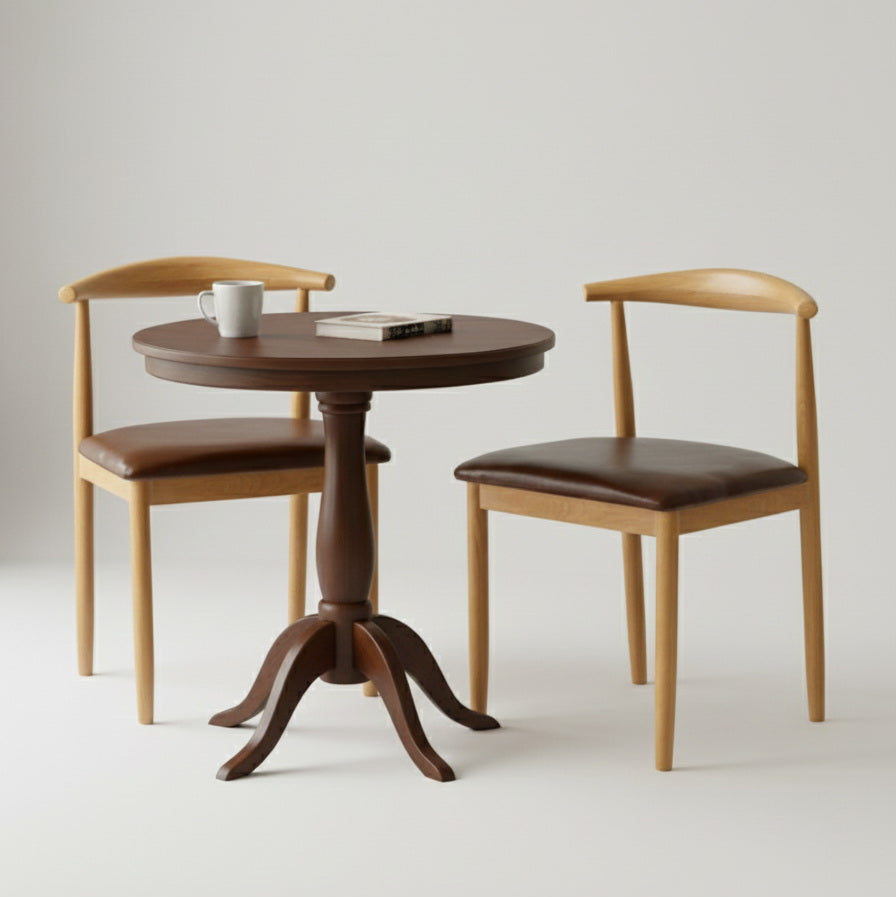 Brown Leatherette Dining Chair – Iron Frame Modern Design (Set of 2 & 4) FURNIZA