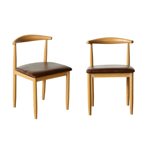 Brown Leatherette Dining Chair – Iron Frame Modern Design (Set of 2 & 4) FURNIZA