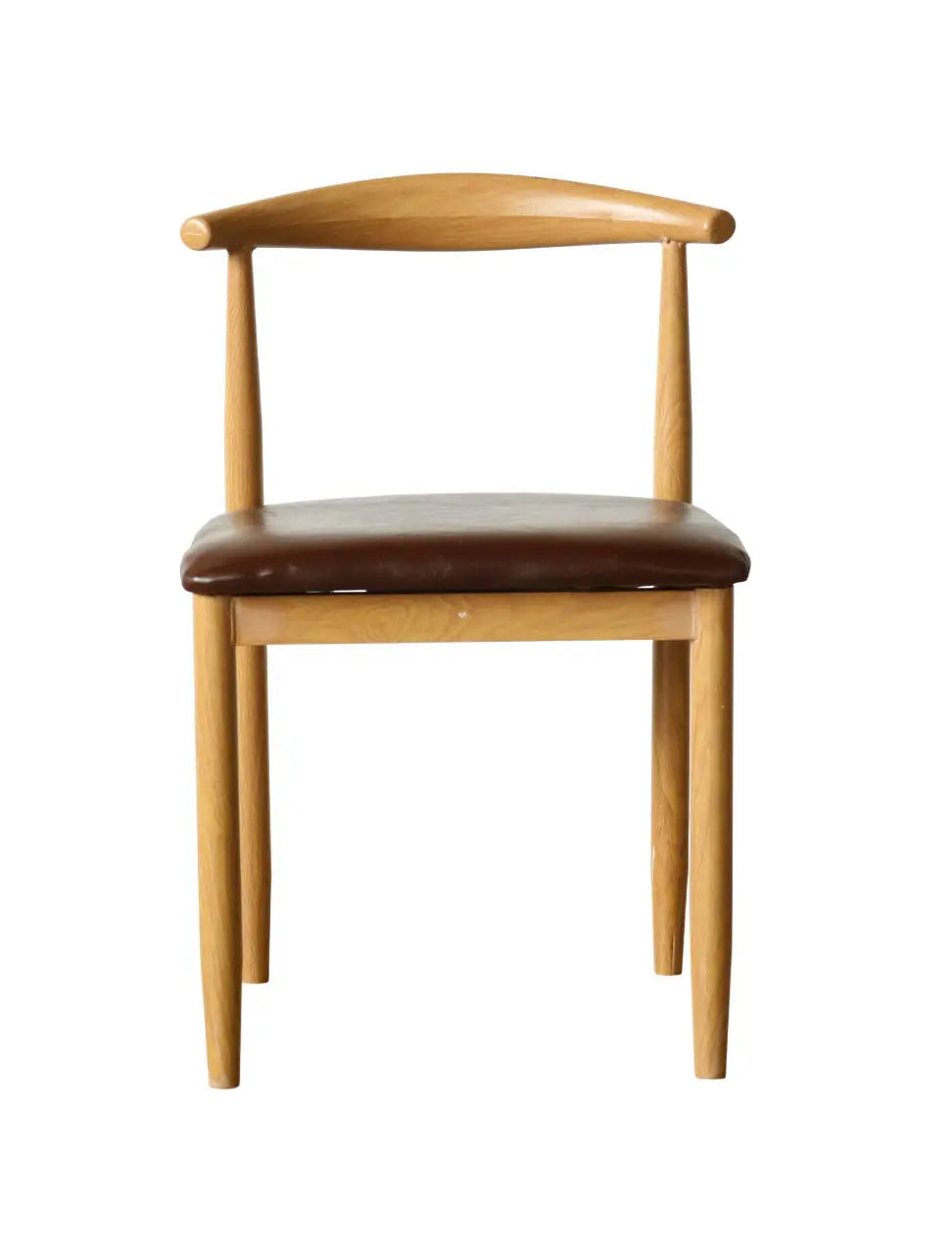 Brown Leatherette Dining Chair – Iron Frame Modern Design FURNIZA