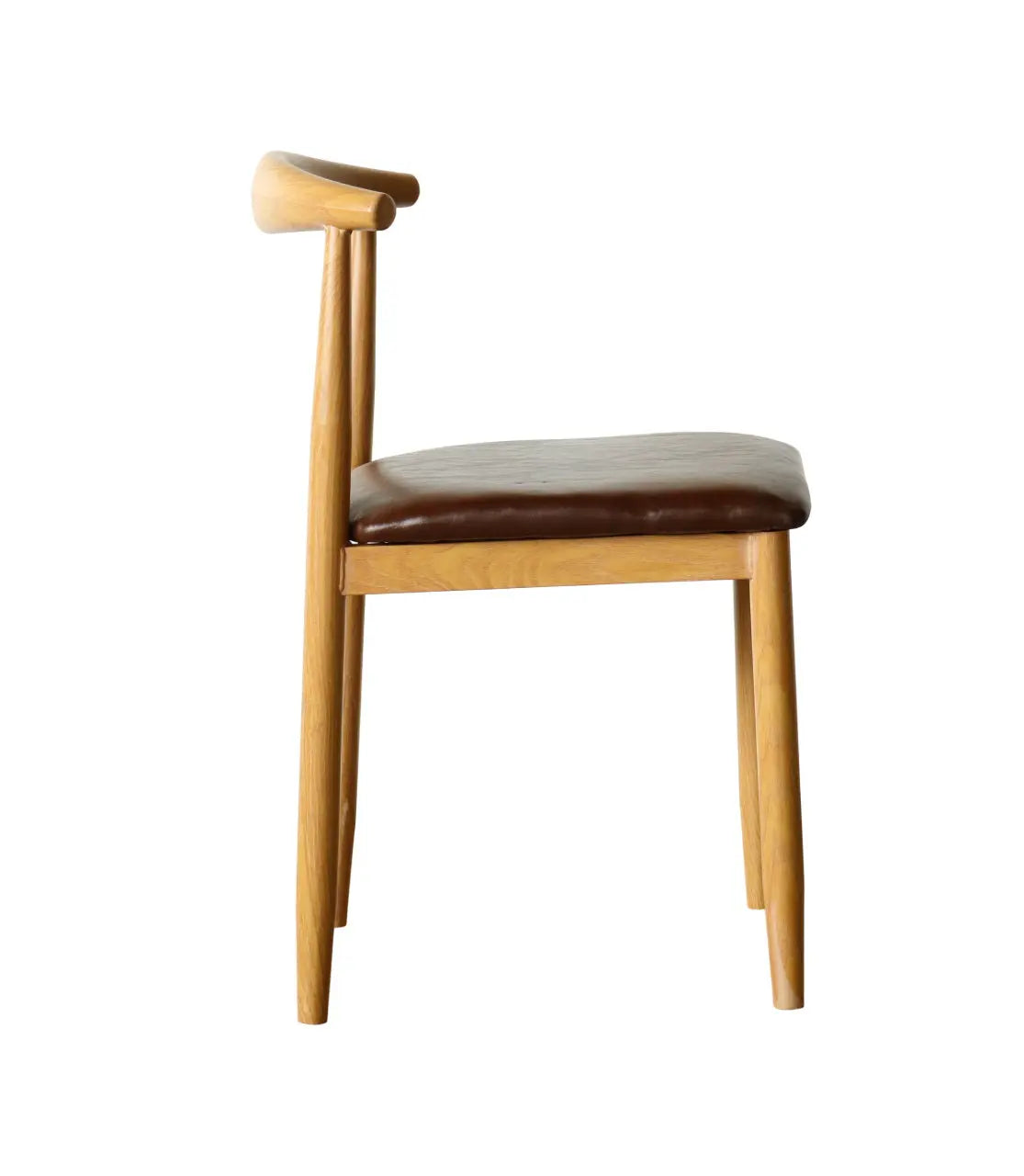 Brown Leatherette Dining Chair – Iron Frame Modern Design FURNIZA