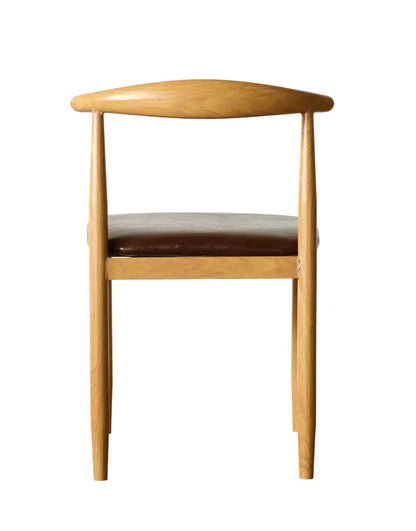 Brown Leatherette Dining Chair – Iron Frame Modern Design FURNIZA
