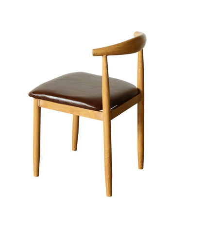 Brown Leatherette Dining Chair – Iron Frame Modern Design FURNIZA