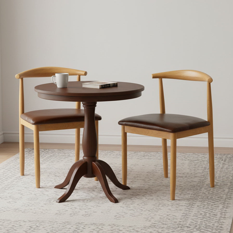 Brown Leatherette Dining Chair – Iron Frame Modern Design (Set of 2 & 4) FURNIZA