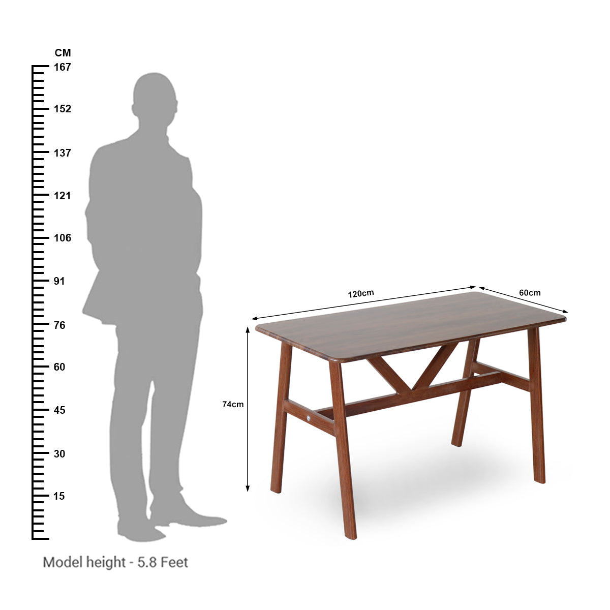 Modern Wooden 4 Seater Dining Table Set with Designer Chairs