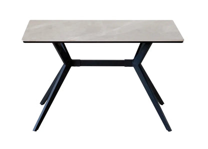 Luxury 4 Seater Dining Table Set with Marble Finish Top Furniza